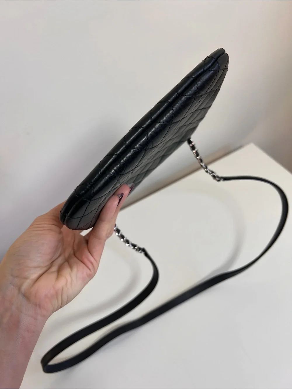 CHANEL Black Quilted Lambskin Crossbody with CC Turn-Lock